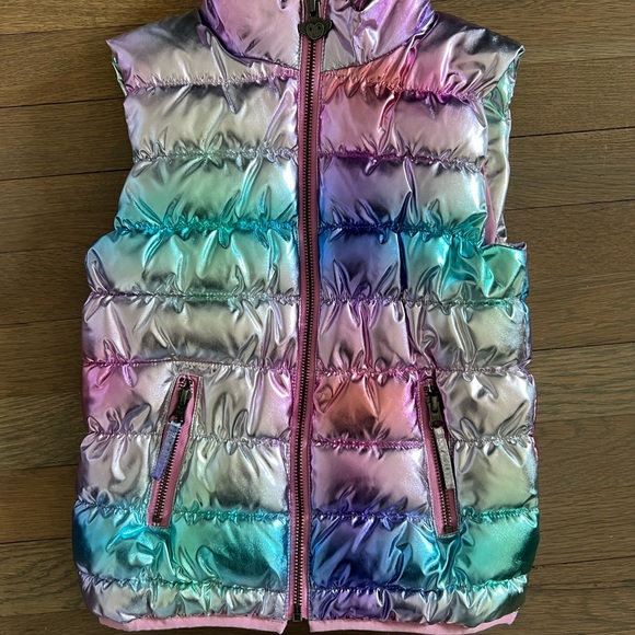 Appaman Apex Metallic Rainbow Girls Puffer Vest Size 6 - Picture 1 of 6
